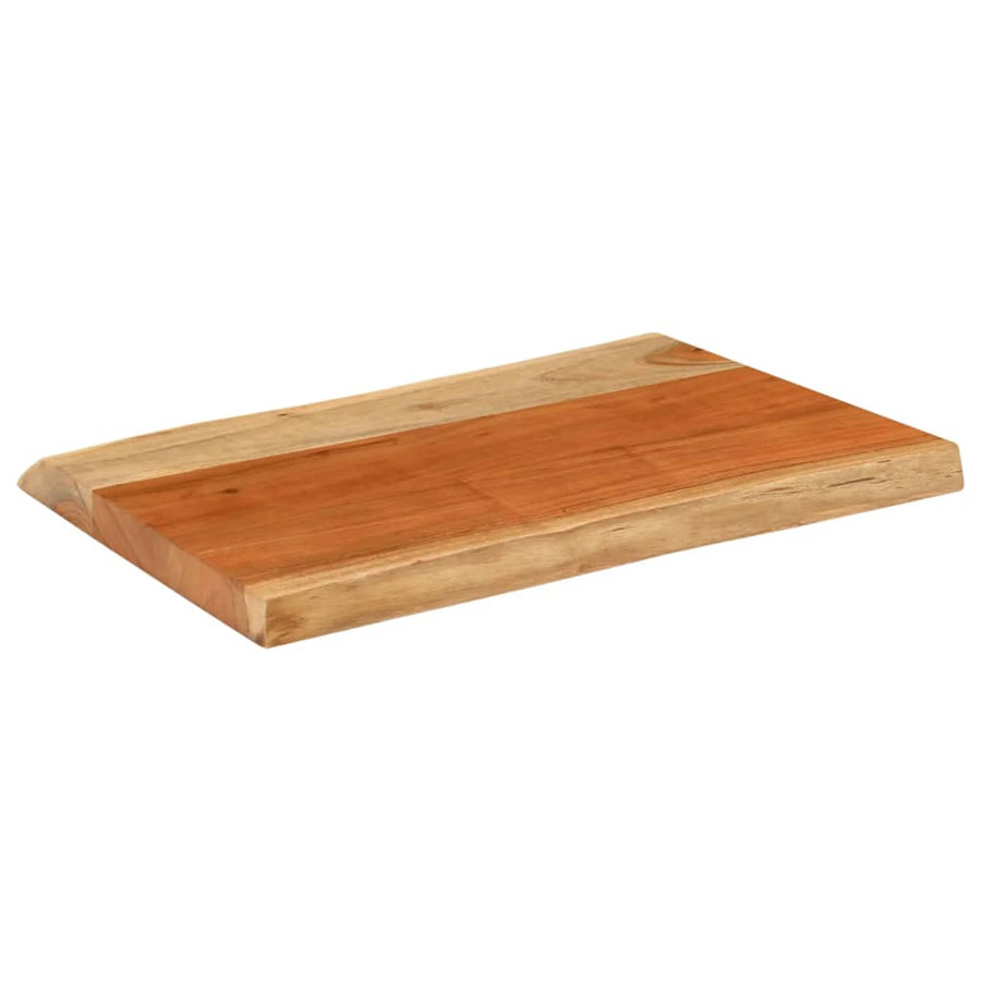 Tafelblad rechthoekig natuurlijke rand 70x40x3,8 cm acaciahout