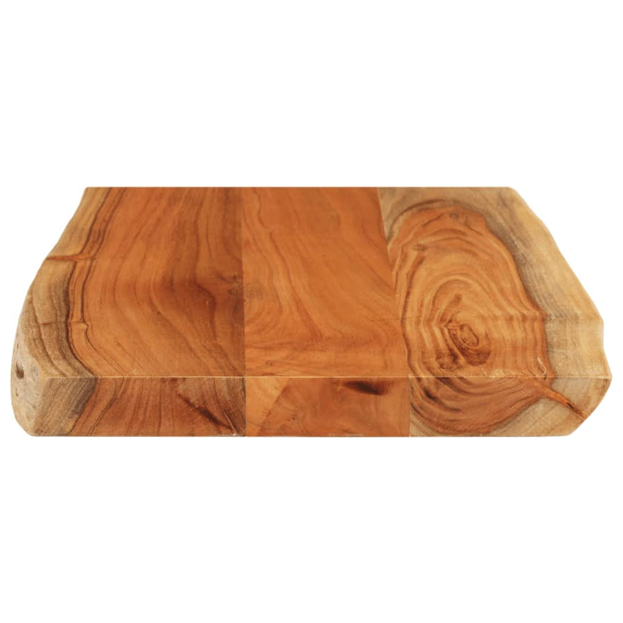 Tafelblad rechthoekig natuurlijke rand 70x40x3,8 cm acaciahout
