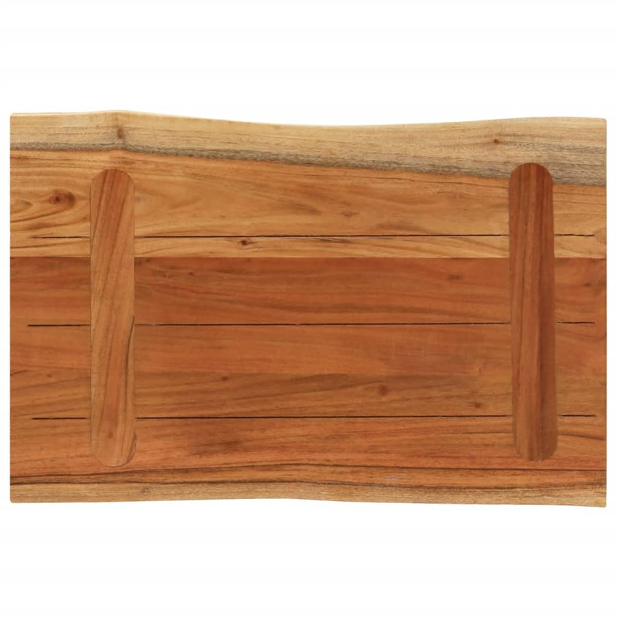 Tafelblad rechthoekig natuurlijke rand 70x40x3,8 cm acaciahout
