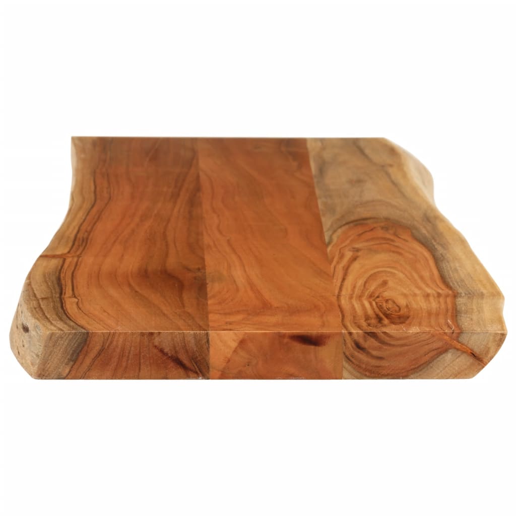 Tafelblad rechthoekig natuurlijke rand 80x40x3,8 cm acaciahout