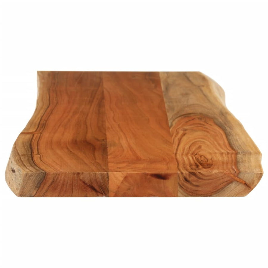 Tafelblad rechthoekig natuurlijke rand 80x40x3,8 cm acaciahout