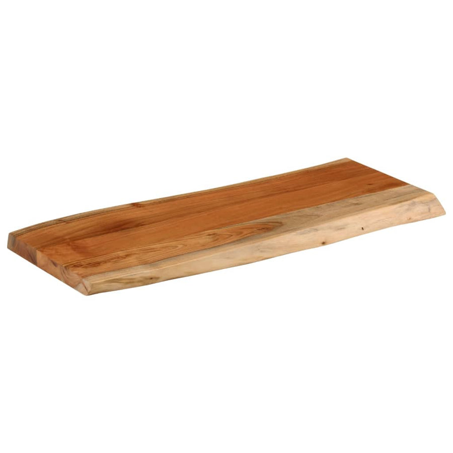 Tafelblad rechthoekig natuurlijke rand 90x40x3,8 cm acaciahout