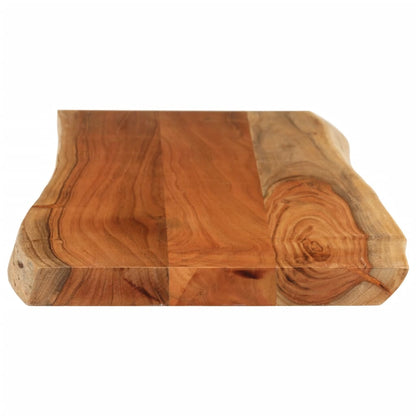 Tafelblad rechthoekig natuurlijke rand 90x40x3,8 cm acaciahout