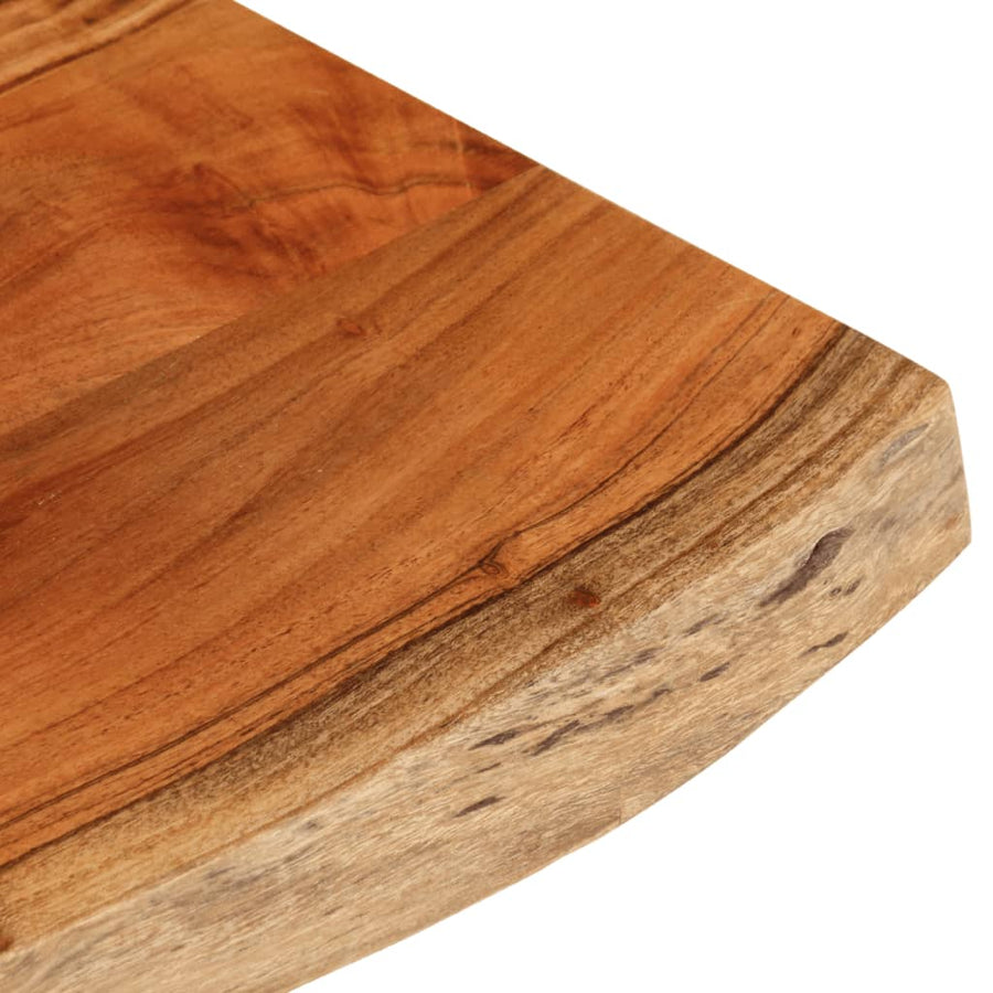 Tafelblad rechthoekig natuurlijke rand 90x40x3,8 cm acaciahout