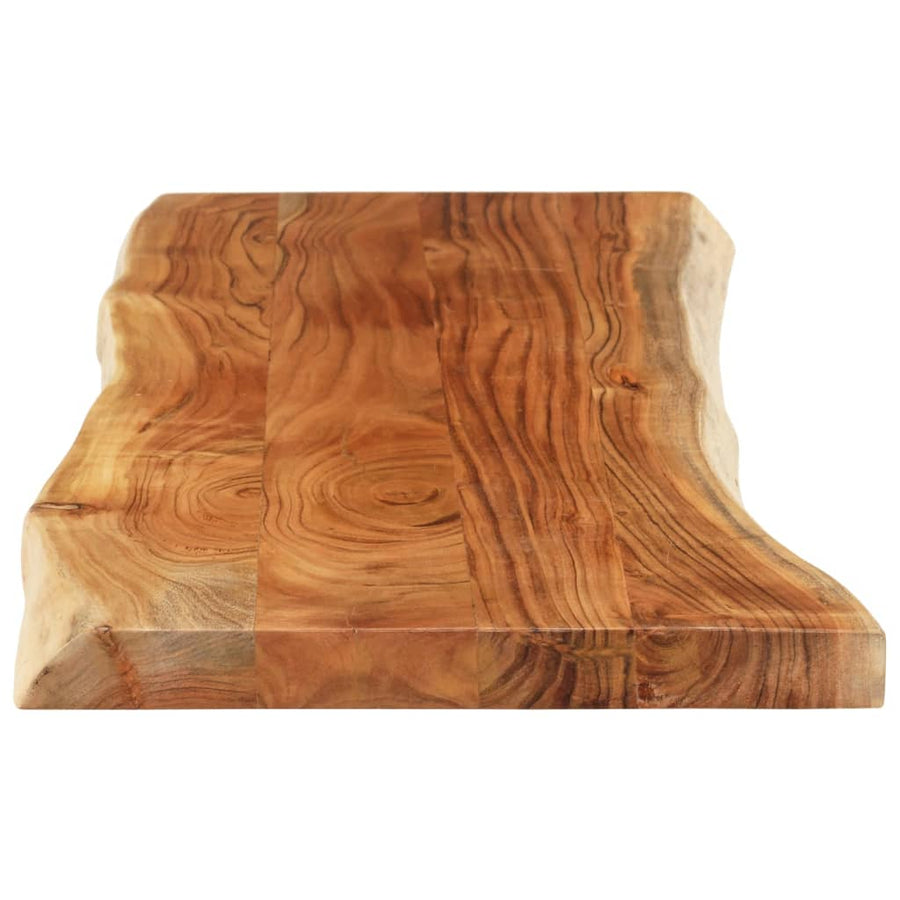 Tafelblad rechthoekig natuurlijke rand 110x40x3,8 cm acaciahout