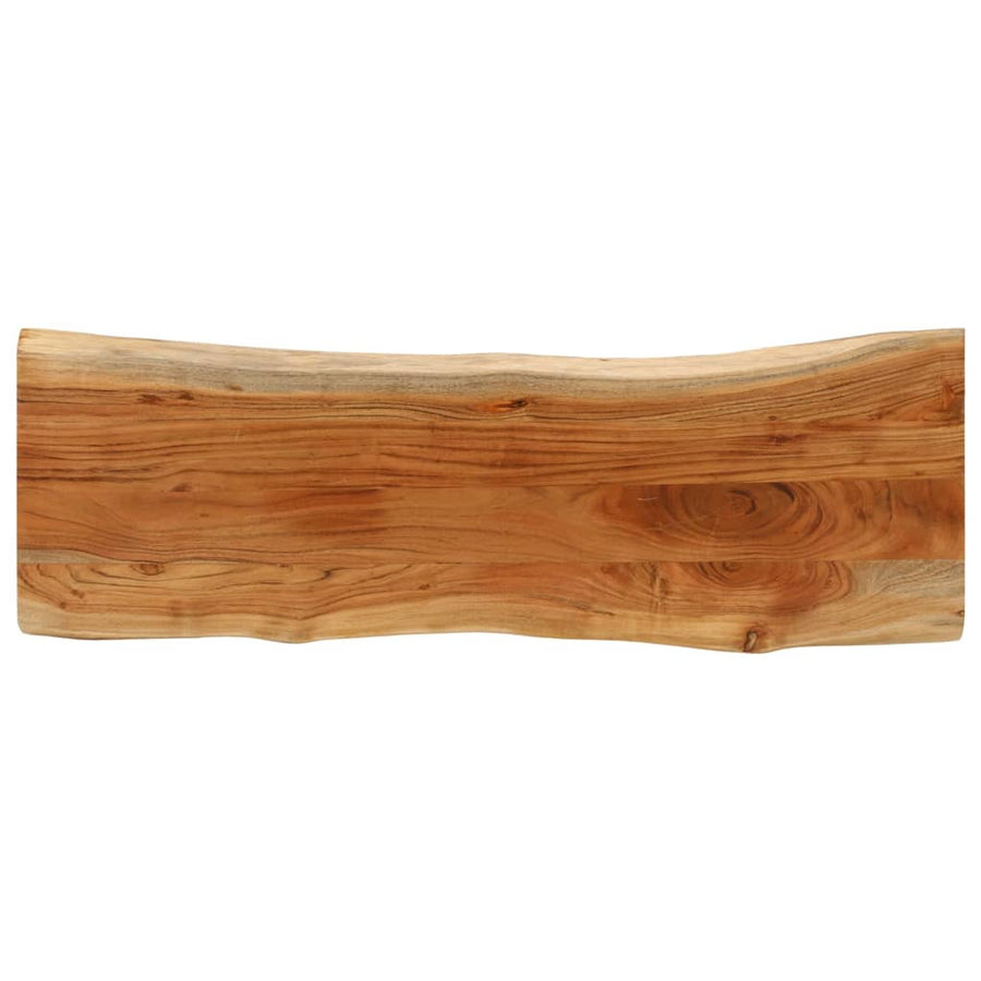Tafelblad rechthoekig natuurlijke rand 120x40x3,8 cm acaciahout