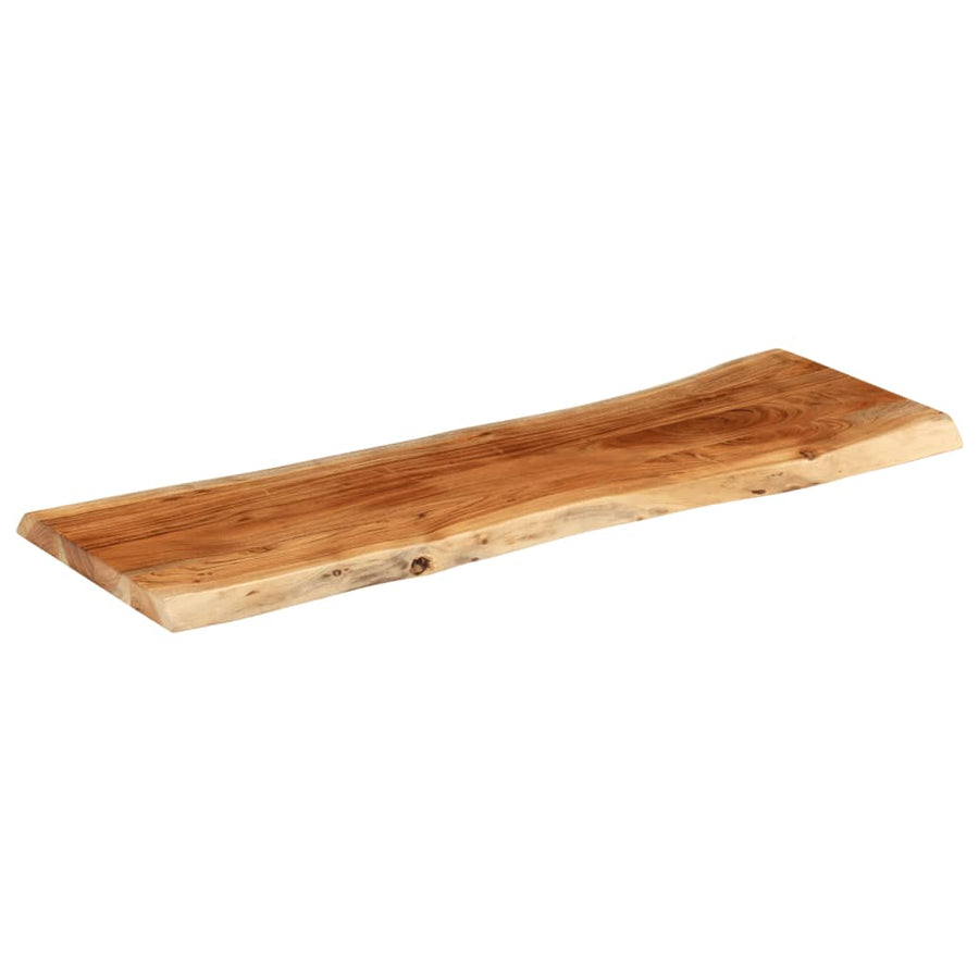 Tafelblad rechthoekig natuurlijke rand 120x40x3,8 cm acaciahout