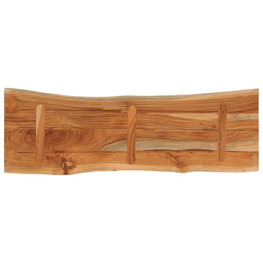 Tafelblad rechthoekig natuurlijke rand 120x40x3,8 cm acaciahout