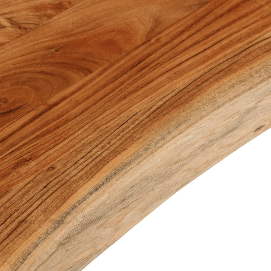 Tafelblad rechthoekig natuurlijke rand 120x40x3,8 cm acaciahout