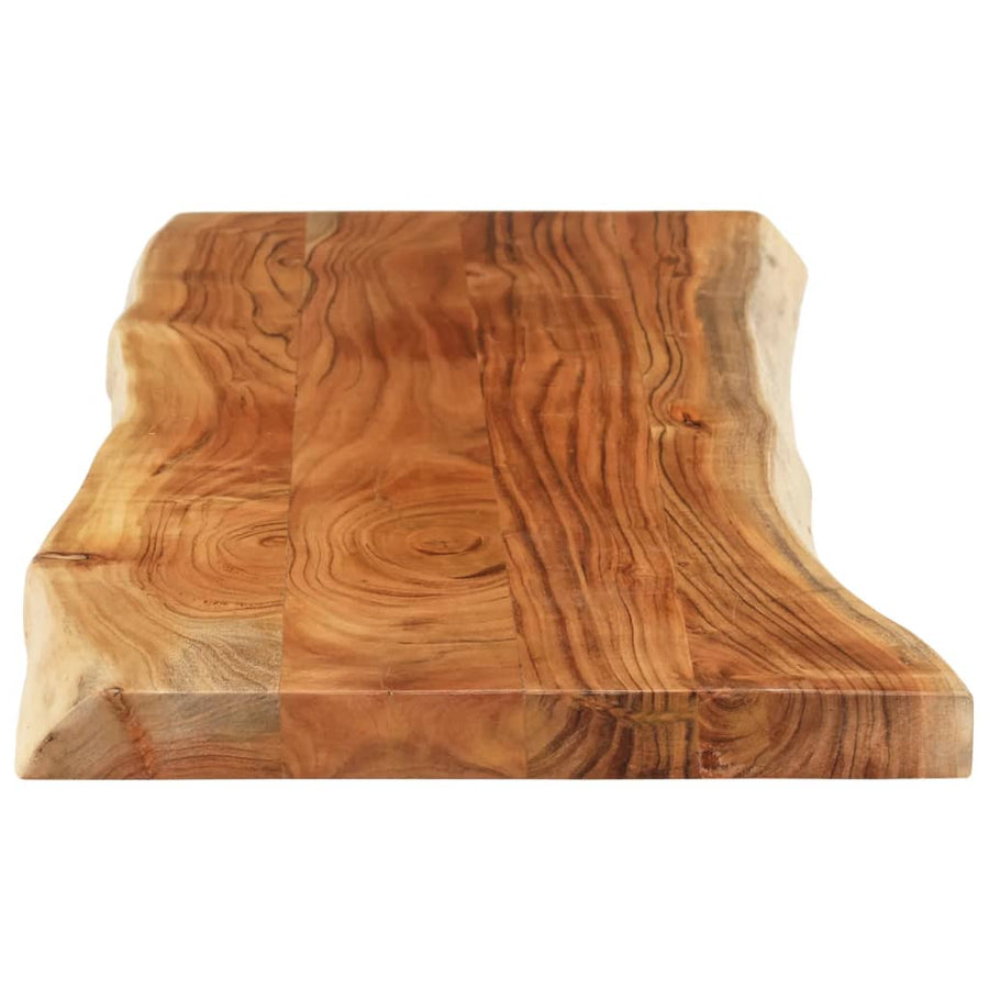 Tafelblad Rechthoekig Natuurlijke Rand 140X40X3,8 Cm Acaciahout Acaciahout (Naturel) 38 mm 140 x 40 cm
