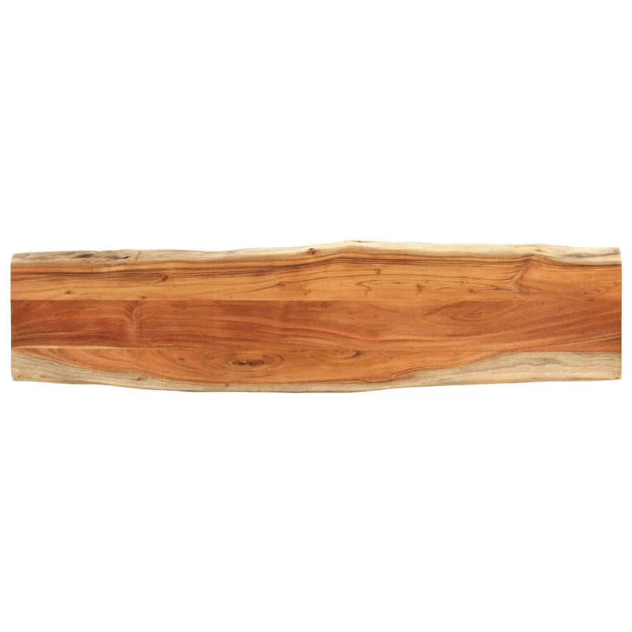 Tafelblad rechthoekig natuurlijke rand 160x40x3,8 cm acaciahout