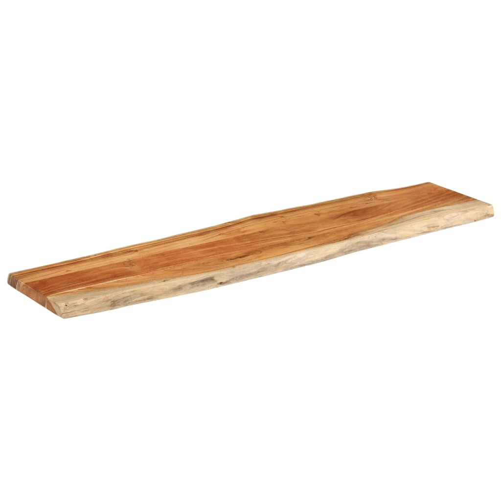 Tafelblad rechthoekig natuurlijke rand 160x40x3,8 cm acaciahout