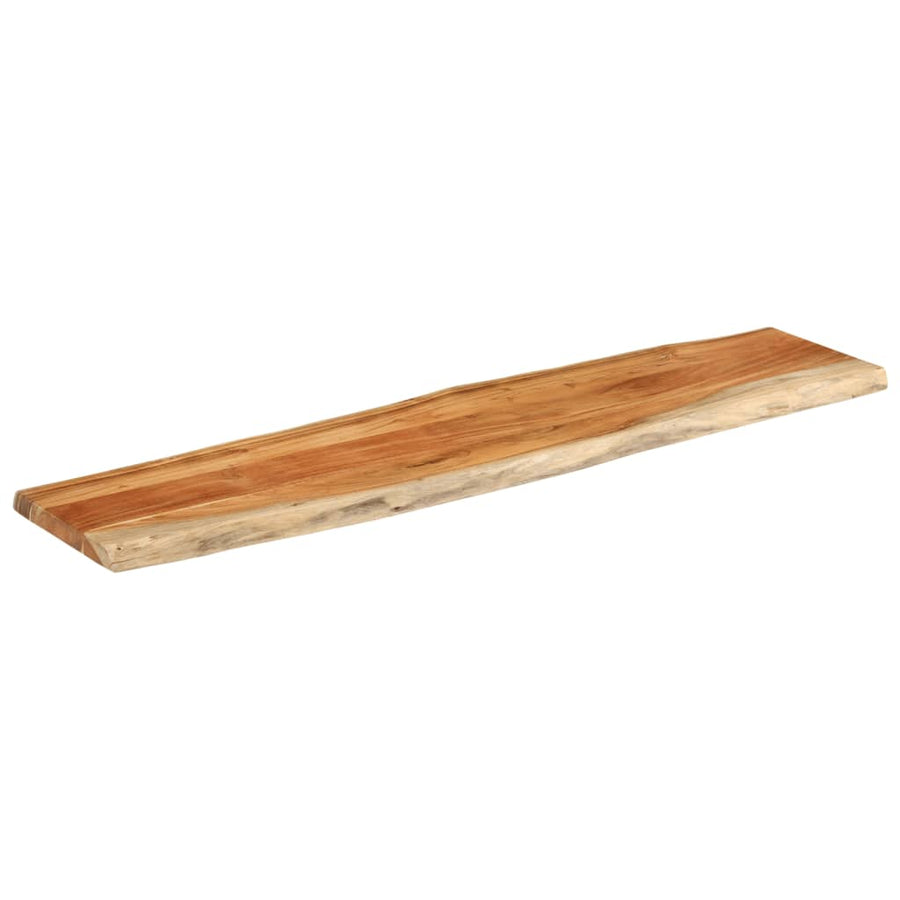 Tafelblad Rechthoekig Natuurlijke Rand 180X40X3,8 Cm Acaciahout Taupe