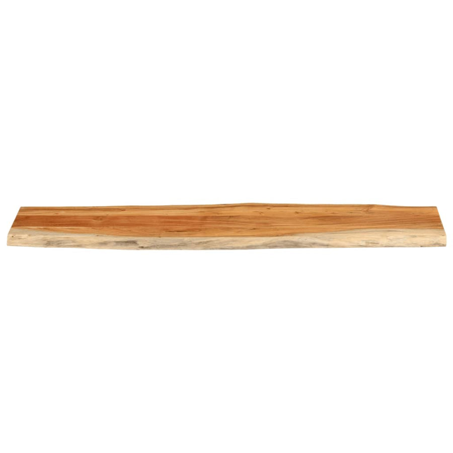 Tafelblad Rechthoekig Natuurlijke Rand 180X40X3,8 Cm Acaciahout Taupe
