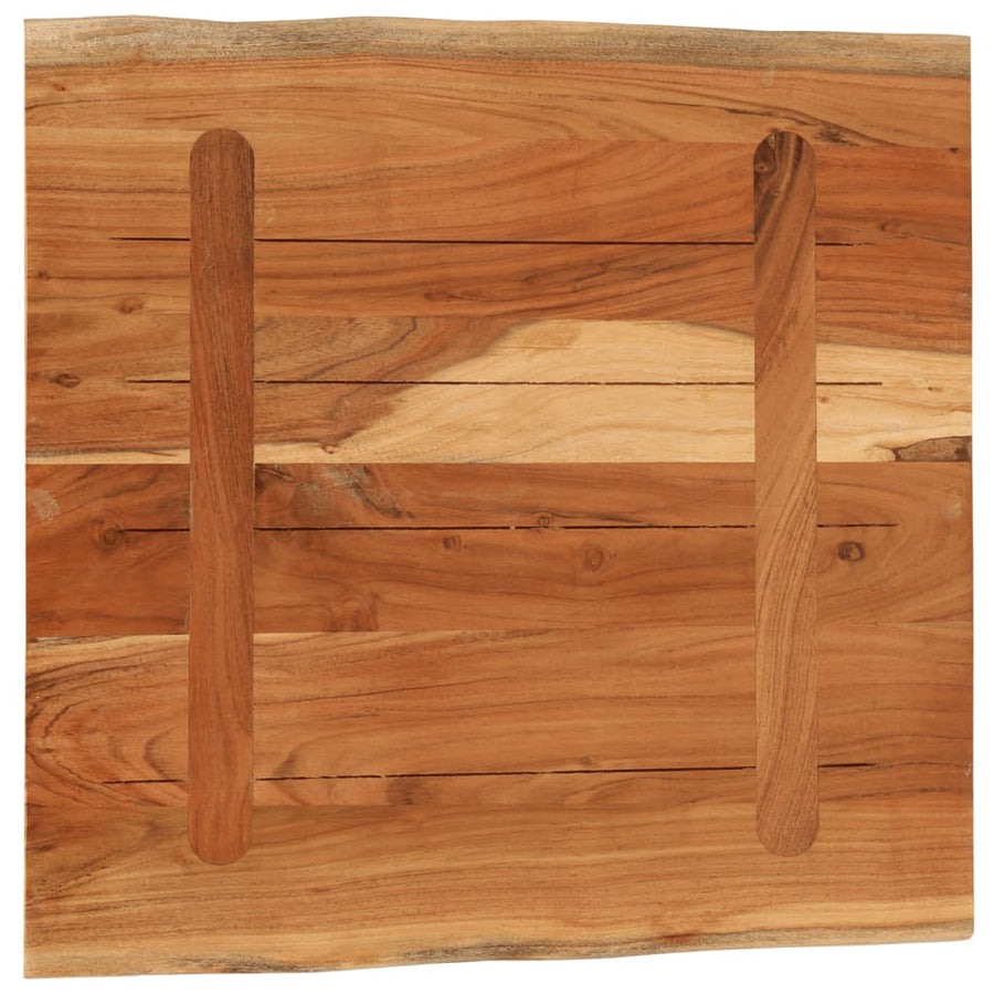 Tafelblad vierkant natuurlijke rand 60x60x3,8 cm acaciahout
