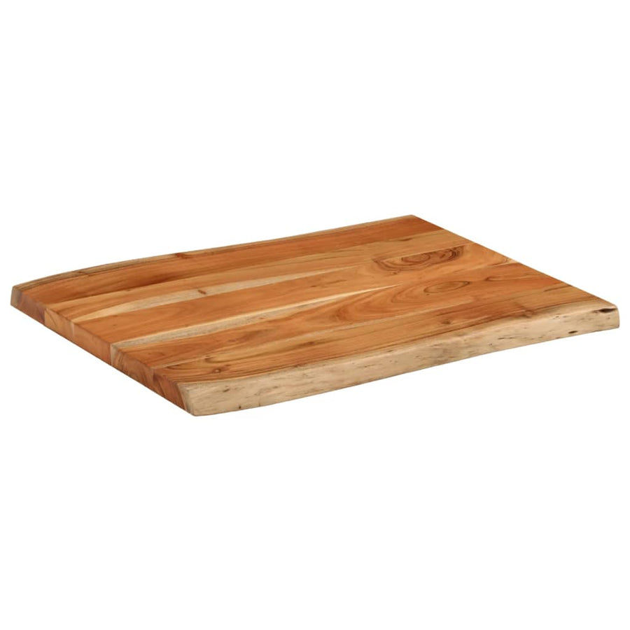 Tafelblad rechthoekig natuurlijke rand 70x60x3,8 cm acaciahout