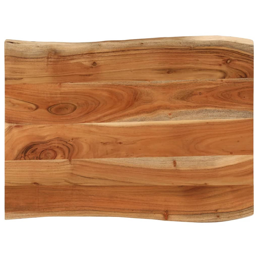 Tafelblad rechthoekig natuurlijke rand 80x60x3,8 cm acaciahout