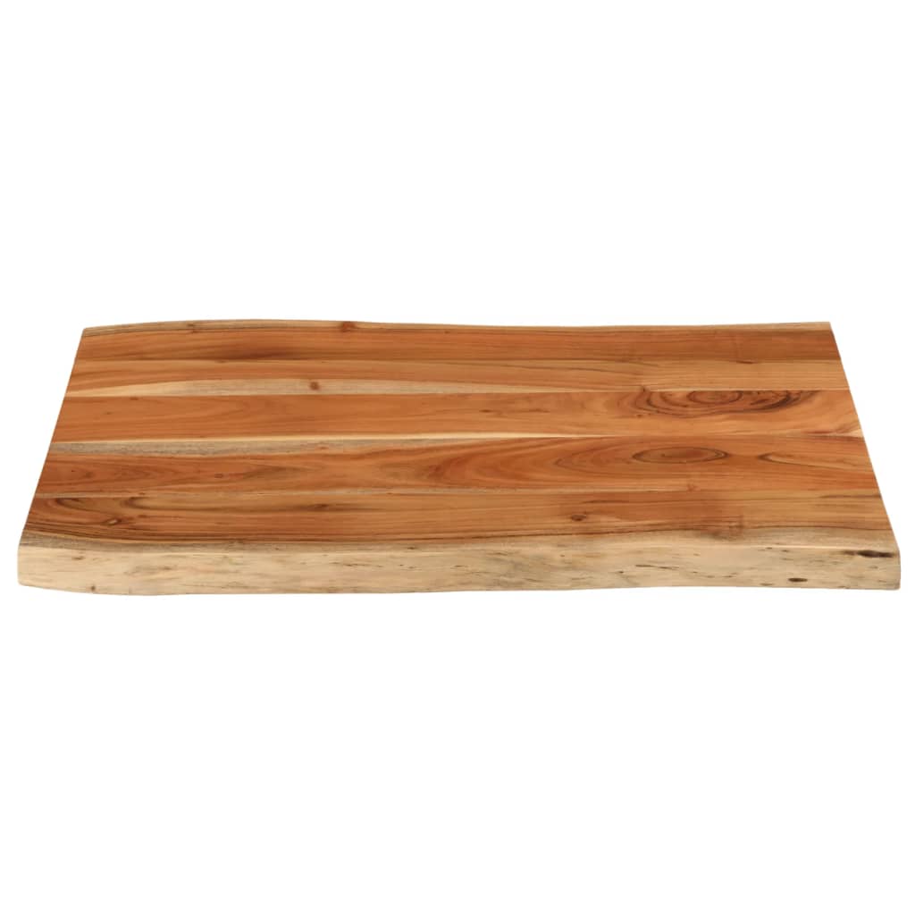 Tafelblad rechthoekig natuurlijke rand 80x60x3,8 cm acaciahout