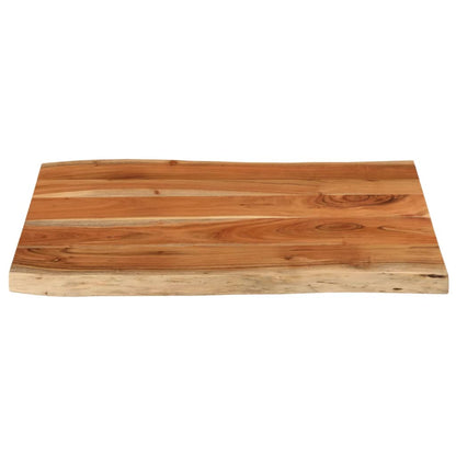 Tafelblad rechthoekig natuurlijke rand 80x60x3,8 cm acaciahout