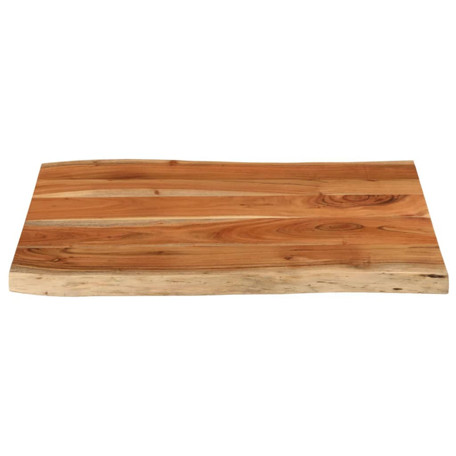 Tafelblad rechthoekig natuurlijke rand 80x60x3,8 cm acaciahout