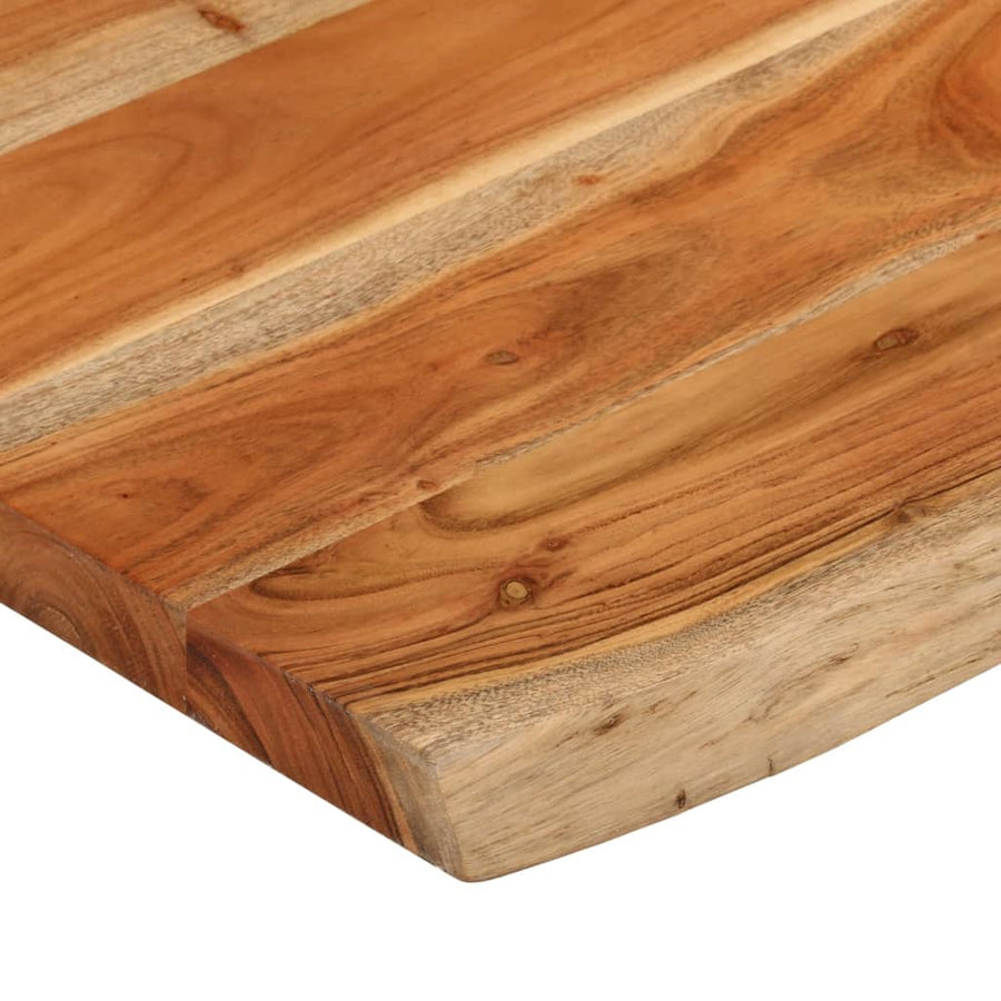 Tafelblad rechthoekig natuurlijke rand 80x60x3,8 cm acaciahout