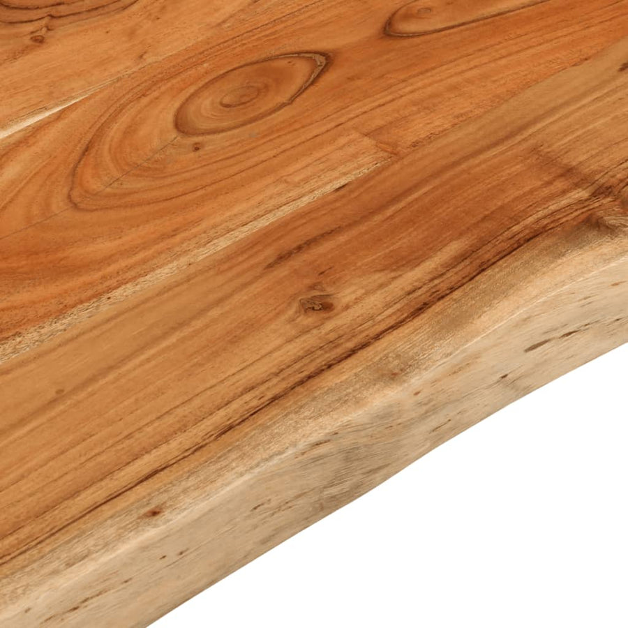 Tafelblad rechthoekig natuurlijke rand 80x60x3,8 cm acaciahout