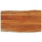 Tabletop rectangular natural edge 100x60x3.8 cm acacia wood