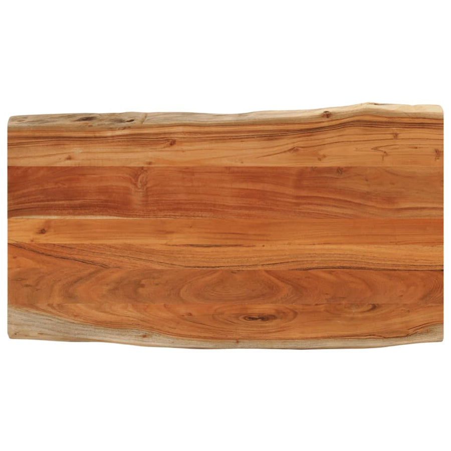 Tafelblad rechthoekig natuurlijke rand 120x60x3,8 cm acaciahout