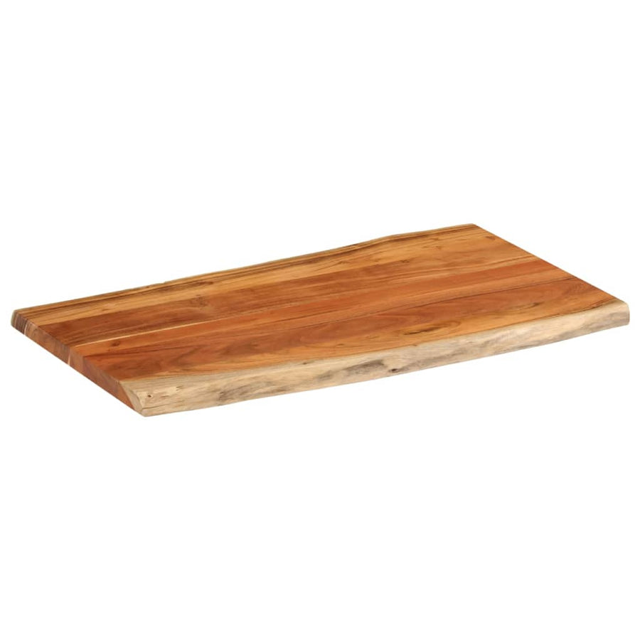 Tafelblad rechthoekig natuurlijke rand 120x60x3,8 cm acaciahout