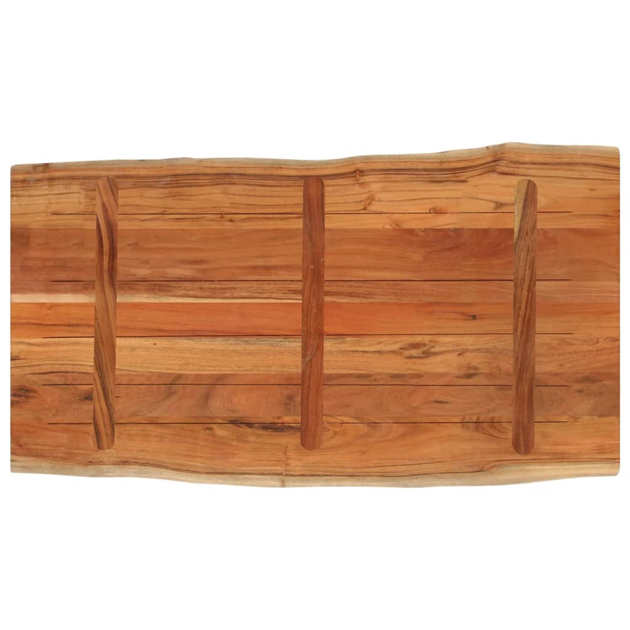 Tafelblad rechthoekig natuurlijke rand 120x60x3,8 cm acaciahout