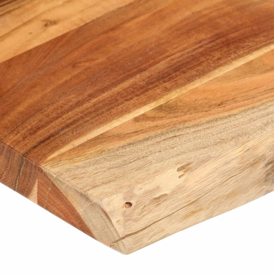Tafelblad rechthoekig natuurlijke rand 120x60x3,8 cm acaciahout