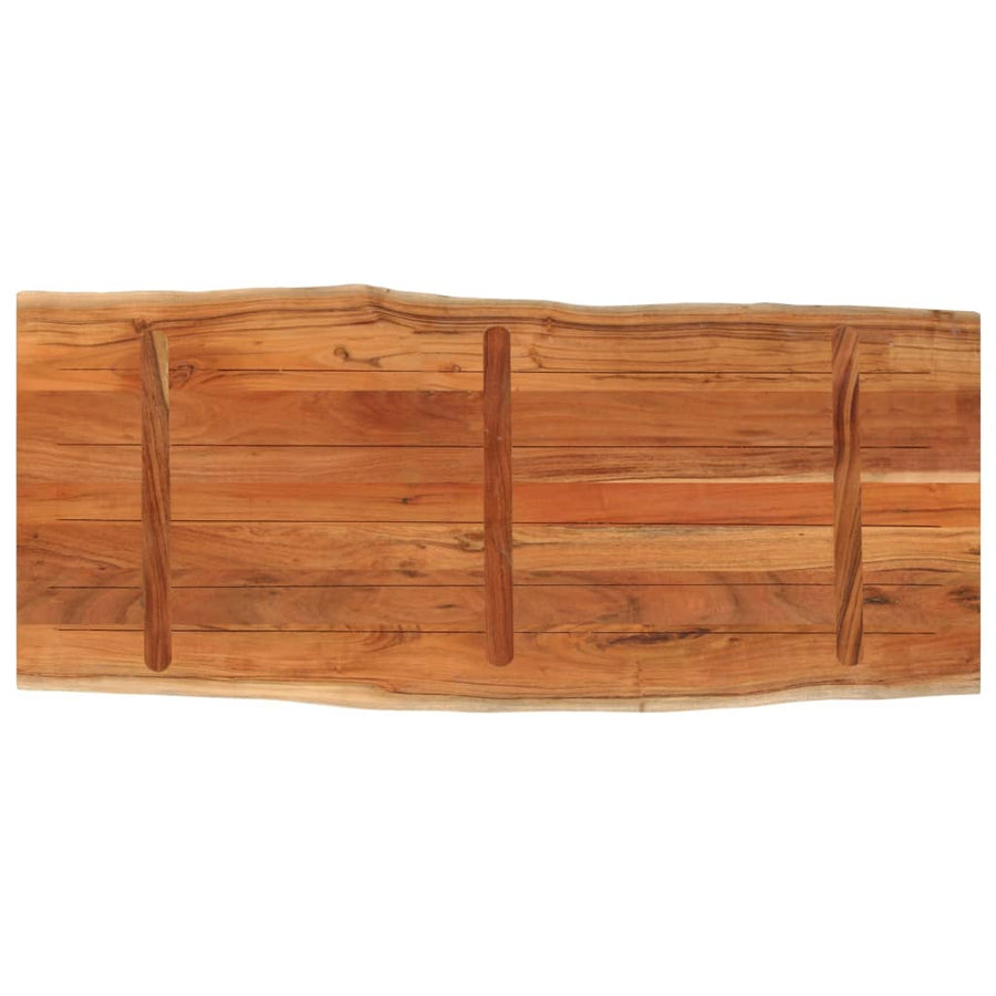 Tafelblad rechthoekig natuurlijke rand 140x60x3,8 cm acaciahout