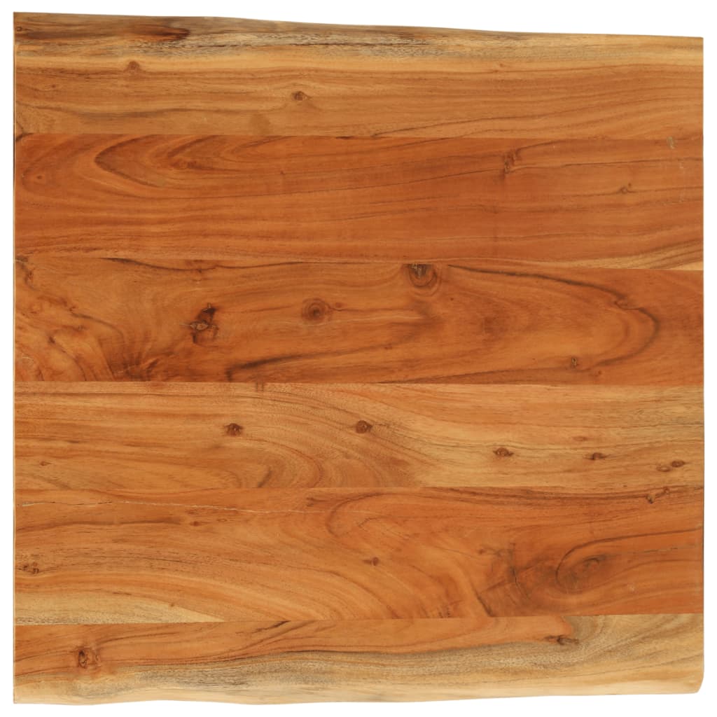 Tafelblad Vierkant Natuurlijke Rand 80X80X3,8 Cm Acaciahout Acaciahout (Naturel) 38 mm