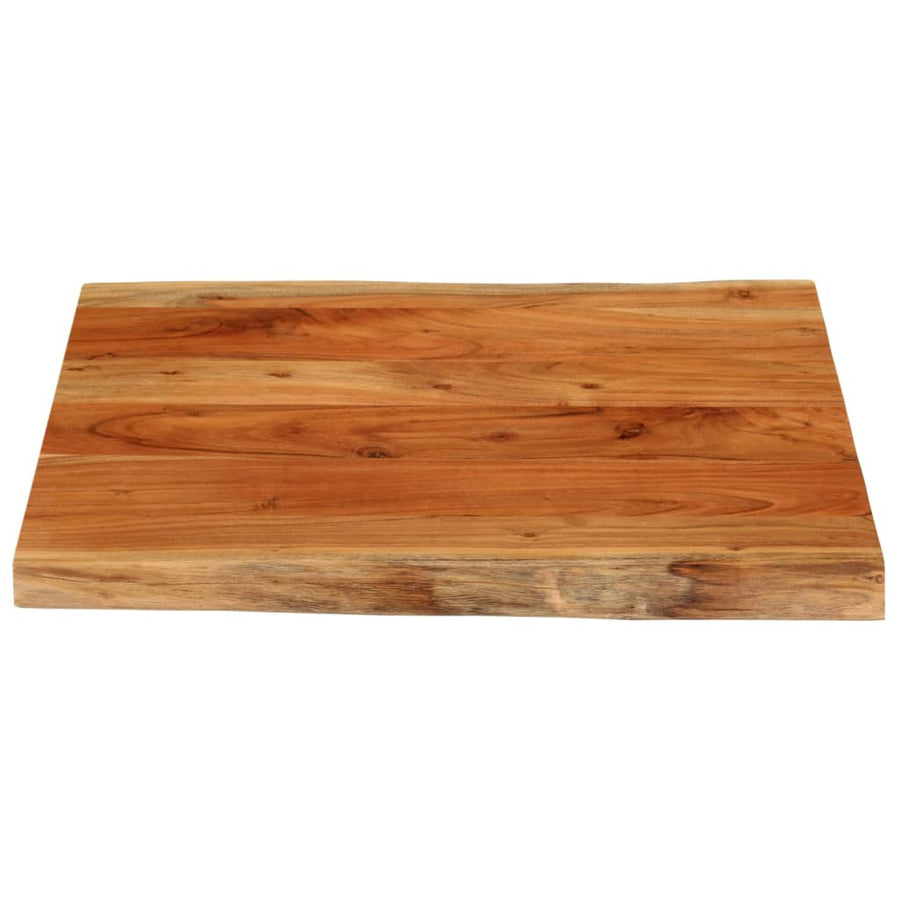 Tafelblad Vierkant Natuurlijke Rand 80X80X3,8 Cm Acaciahout Acaciahout (Naturel) 38 mm