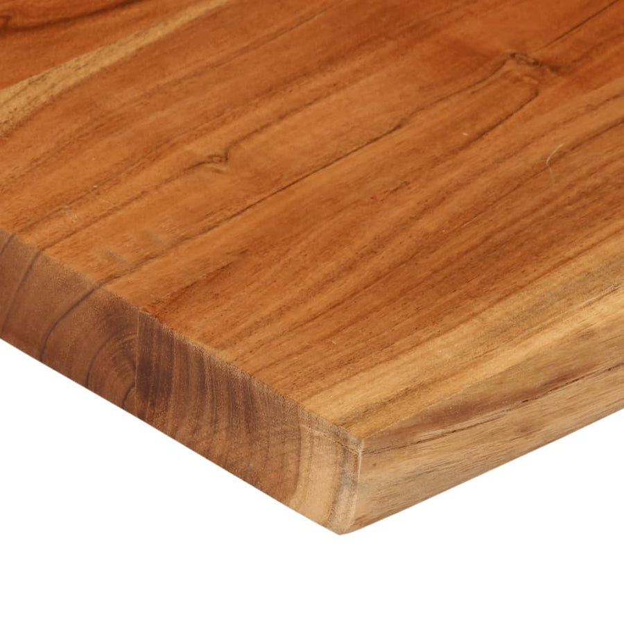 Tafelblad Vierkant Natuurlijke Rand 80X80X3,8 Cm Acaciahout Acaciahout (Naturel) 38 mm