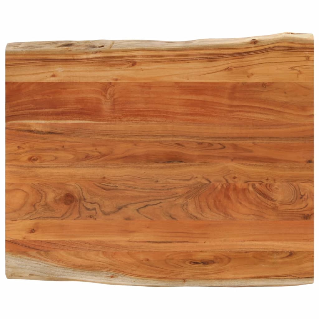 Tafelblad rechthoekig natuurlijke rand 90x80x3,8 cm acaciahout