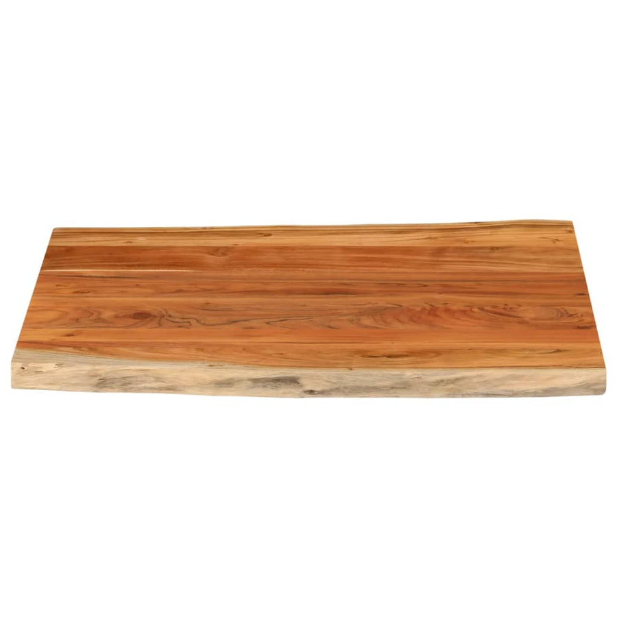 Tafelblad rechthoekig natuurlijke rand 90x80x3,8 cm acaciahout