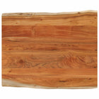 Tabletop rectangular live edge 100x80x3.8 cm acacia wood