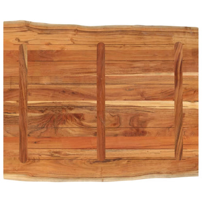 Tafelblad rechthoekig natuurlijke rand 110x80x3,8 cm acaciahout