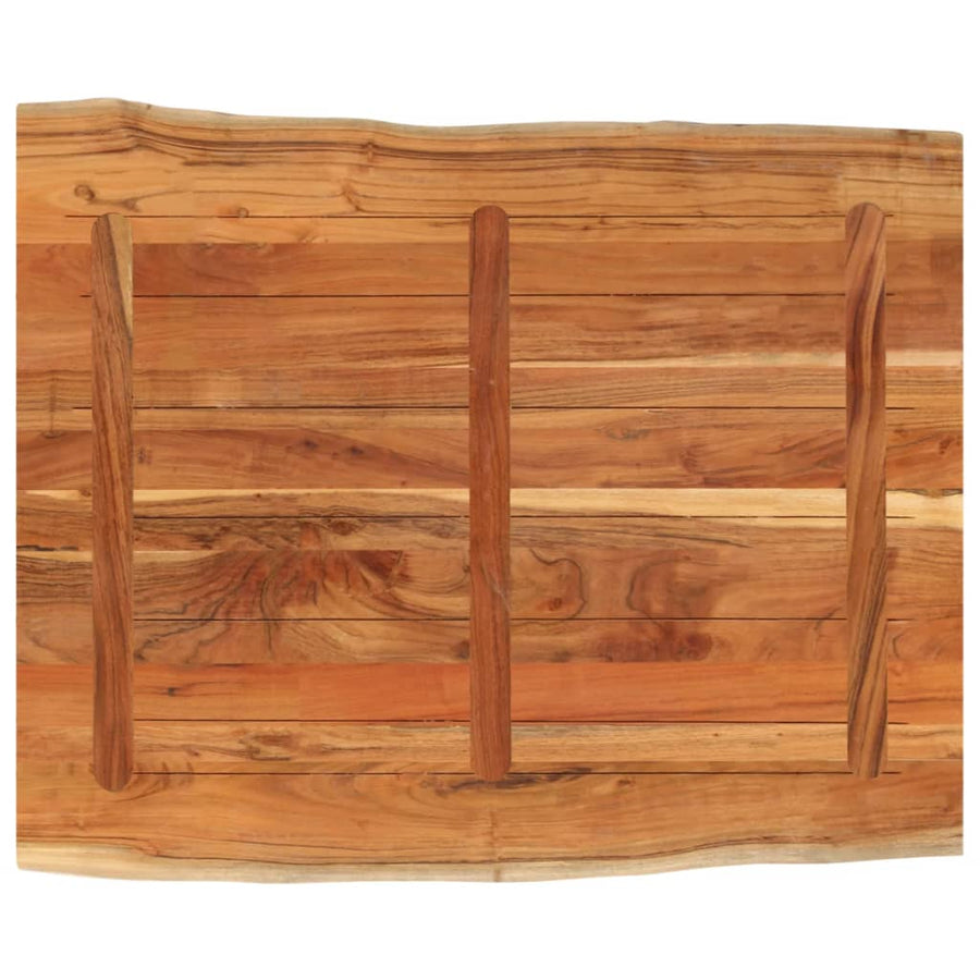 Tafelblad rechthoekig natuurlijke rand 110x80x3,8 cm acaciahout