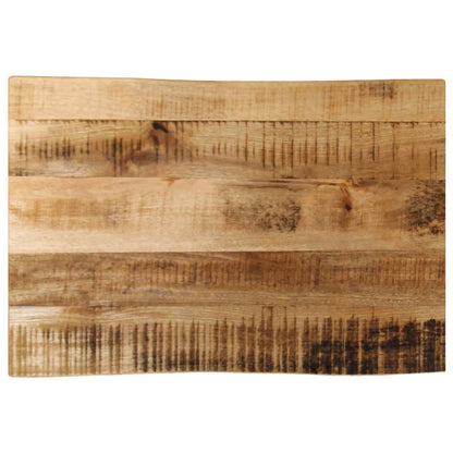Tafelblad Met Natuurlijke Rand 50X40X2,5 Cm Massief Mangohout Ruw Mangohout (Naturel) 25 mm