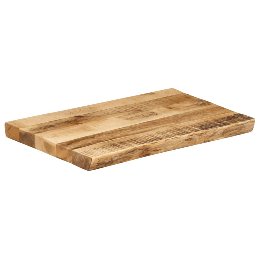 Tafelblad Met Natuurlijke Rand 50X40X2,5 Cm Massief Mangohout Ruw Mangohout (Naturel) 25 mm