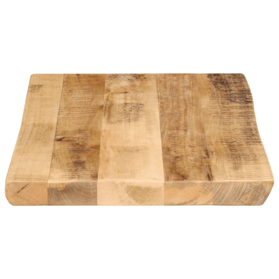 Tafelblad Met Natuurlijke Rand 50X40X2,5 Cm Massief Mangohout Ruw Mangohout (Naturel) 25 mm