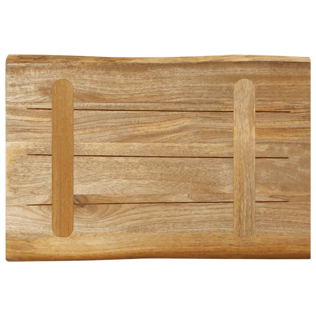 Tafelblad Met Natuurlijke Rand 50X40X2,5 Cm Massief Mangohout Ruw Mangohout (Naturel) 25 mm