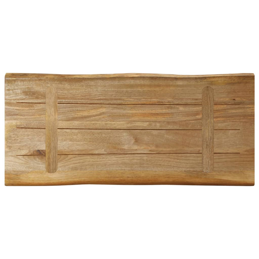 Tafelblad met natuurlijke rand 80x40x2,5 cm massief mangohout