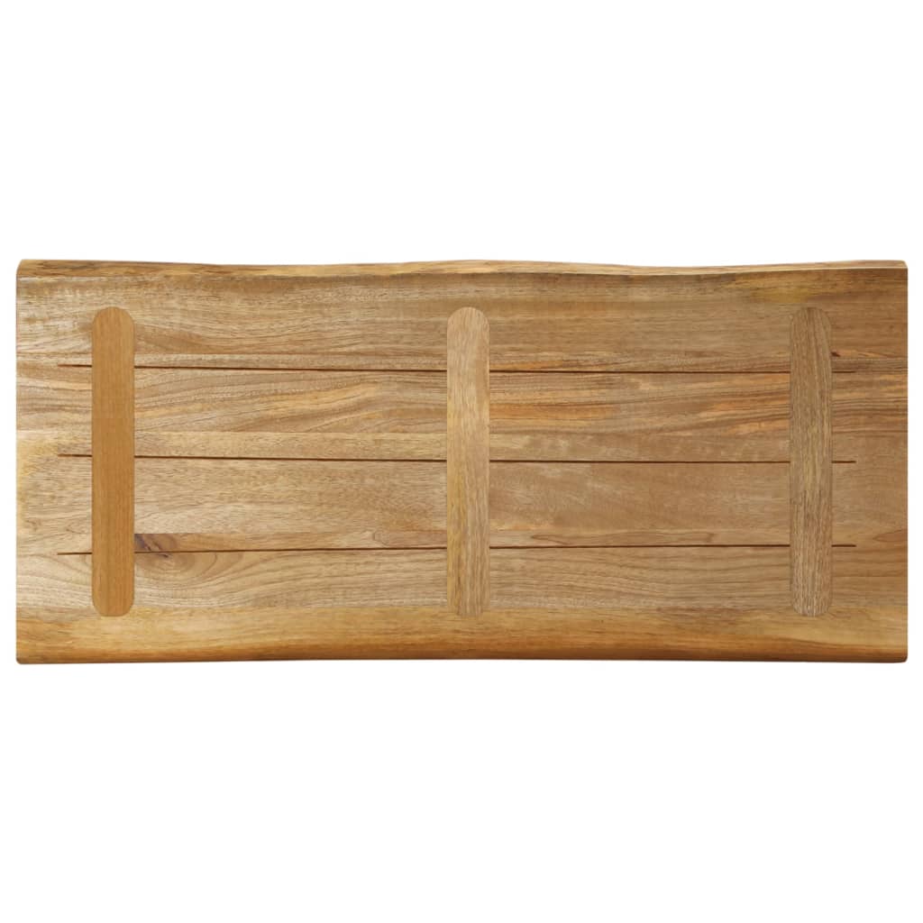 Tafelblad met natuurlijke rand 100x40x2,5 cm massief mangohout