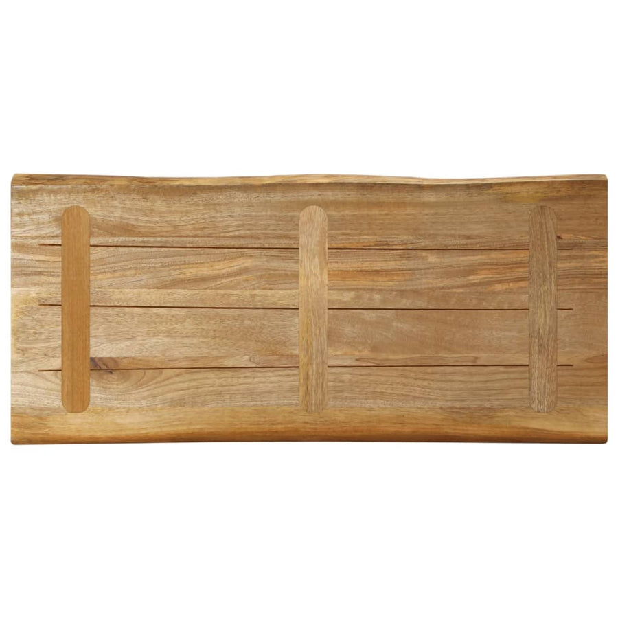 Tafelblad met natuurlijke rand 100x40x2,5 cm massief mangohout