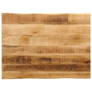 Tafelblad massief mangohout 90x60x2,5 cm natuurlijke rand