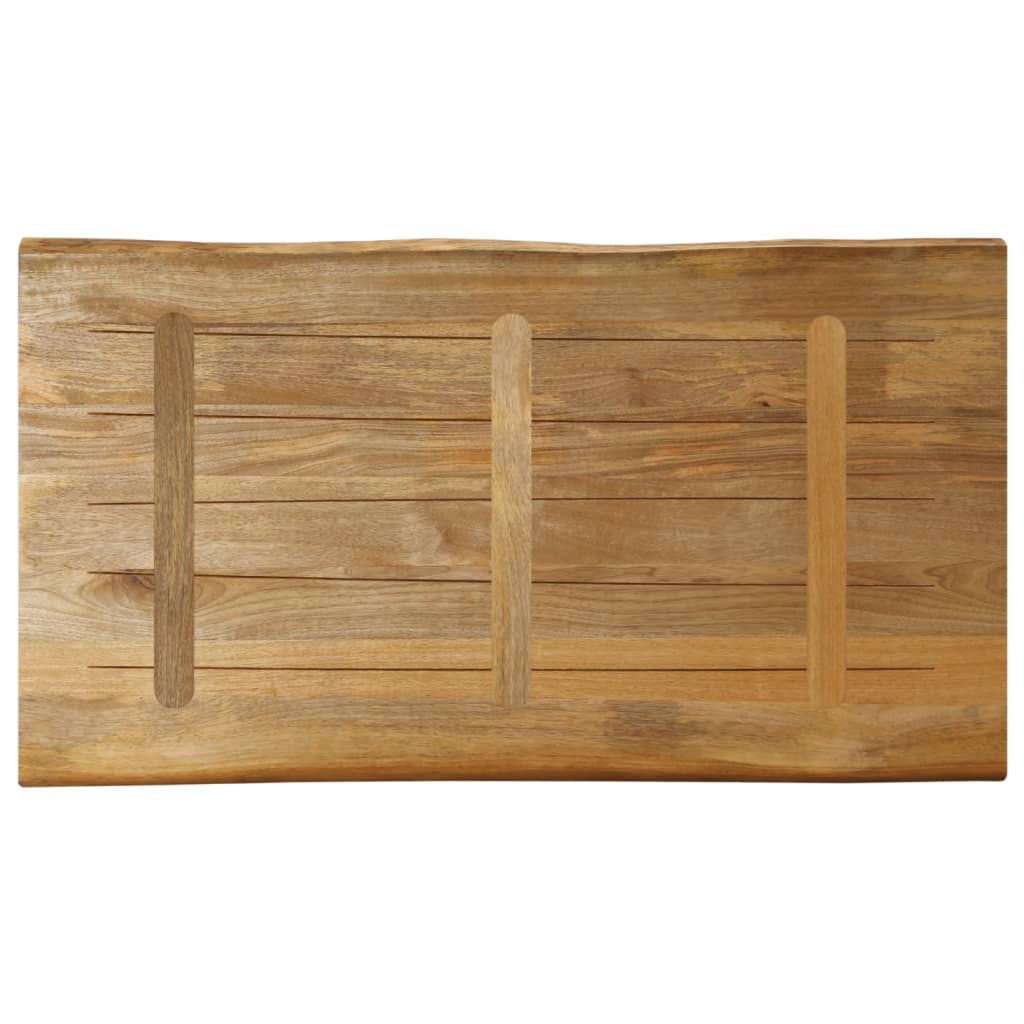 Tafelblad met natuurlijke rand 100x60x2,5 cm massief mangohout