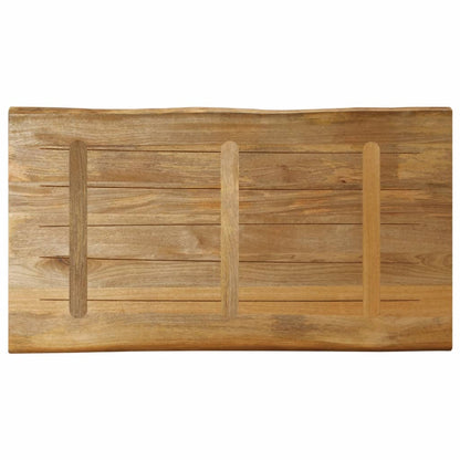 Tafelblad met natuurlijke rand 100x60x2,5 cm massief mangohout